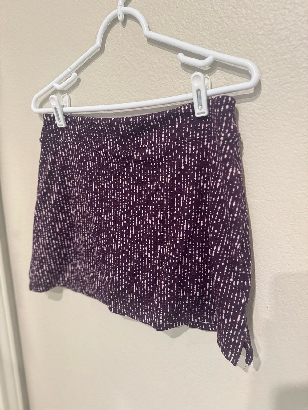 Women's Purple Printed Athletic Skort